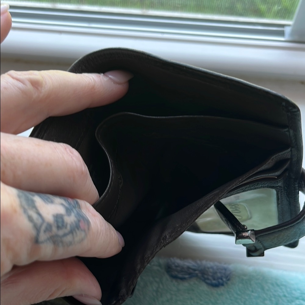 Fossil Dark Leather Wallet with Buckle - Picture 5 of 5